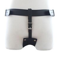 Wholesale 151204 Leather Harness Chastity Pants Restraints Bondage Male Chastity Belt Butt Plug Sex Toys For Men Sex Products