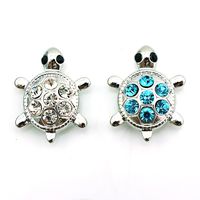 Wholesale mm Snap Buttons Color Rhinestone Tortoise Metal Clasps Fashion DIY Ginger Snaps Jewelry Accessories