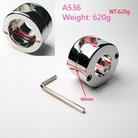 Wholesale A536 High qualitiy Stainless steel Scrotal load bearing ring The cock penis JJ ring Testicular bondage device G adult products