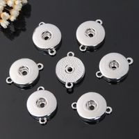 Wholesale Diy Making Metal Ginger Silver mm Snap Button Charms Connectors For Snap Button Jewelry Findings necklace and bracelet Sp213