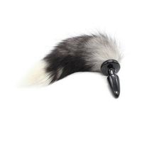 Wholesale New Fox Tail Chrome Steel Butt Anal Plug Sex Body Swing Toy Fun Adult Plot Role playing Toys Sex Toys For Couples SM Appliance