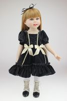 Wholesale 18 Inch Full Body Vinyl American Girls Realistic Reborn Dolls Wearing Dark Dress Toddlers Birthday Xmas Gift