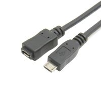 Wholesale Full Pin Connected Micro USB type Pin Male to Female Cable for Tablet Phone MHL OTG Extension cm