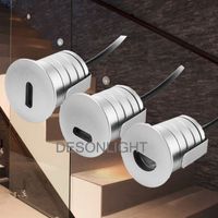 Wholesale LED Stair Light Recessed Wall Light Sconce Lamp W CREE V IP67 Waterproof Outdoor Round Step Light Half Moon Stair Lighting Fixture Kit