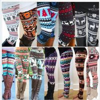 wholesale christmas leggings for sale xmas snowflakes reindeer print leggings dhl colors knitted women stretchy - Christmas Print Leggings wholesale christmas leggings for sale xmas snowflakes reindeer print leggings dhl colors knitted women stretchy - Christmas Print Leggings