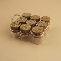 Wholesale 5g Mini small glass bottles vials jars with corks stoppers decorative corked glass test tube ml bottle with cork