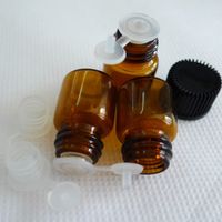 Wholesale New Arrive ML High Quality Amber Glass Essential Oil Bottle Pull Stopper Orifice Reducer cap