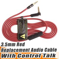Wholesale Red Wires For Headphone mm Replacement Cable Audio L Plug Straight Plug Wire Cables With Control Talk For PRO Headsets