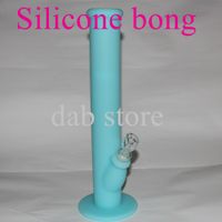 Wholesale Glow in dark food grade silicone bong silicone water pipe with glass accessories non stick silicone bongs for