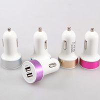 Wholesale 500pcs dual port car usb charger adapter for mobile phone6 plus s s samsvng galaxy s5 note4 usb Universal car charger