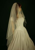 Wholesale New Top Quality Best Selling Elegant Fingertip White Ivory Beaded Edge veil Mantilla Bridal Head Pieces For Wedding Dresses
