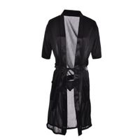 Dropshipping Long Black Silk Dressing Gown UK | Free UK Delivery ...