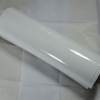 Wholesale 1 X15M D RHOS Air Free Bubbles White Glossy Vinyl Film Wrap Car Stickers DIY Parts Mold Protection Stickers