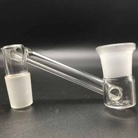 Wholesale Hookahs mm to mm drop down adapter for recycler oil rigs and quartz banger glass dropdown male female water bong
