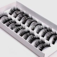 Wholesale 10 Box Women Fashion Handmade Thick Long False Eyelashes Mink Eyelash Natural Eyes Lashes Makeup With Retail Pack