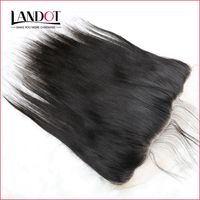 Wholesale Brazilian Straight Lace Frontal Closure Malaysian Indian Peruvian Cambodian Unprocessed Virgin Human Hair Closures x4 Size With Baby Hair