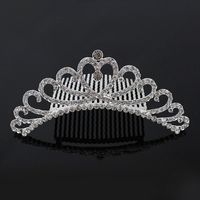 Wholesale Bridal Wedding Headpieces Princess Crystal Tiaras Crown Top Quality Shining Rhinestone Hair Combs for Girls Bridesmaid Wedding Party Jewelry