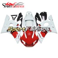 Wholesale White Red Injection Full Fairings For Yamaha YZF600 YZF R6 Plastics ABS Motorcycle Fairing Kit Bodywork Cowlings Covers NEW