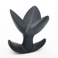 Wholesale Pink Black Soft Silicone Opening Anal Plug for Men and Women A313