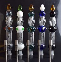 Wholesale NEW Smoking Pipes kit straw Glass pipe water pipes bong titanium Nail mm joint Oil Rigs rig ash Dabs hookahs vapor
