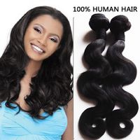 Wholesale 6A Cheap Brazilian Peruvian Malaysian Indian Human hair Weft hot selling Natural Color Hair Extensions Body Wave