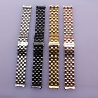 Wholesale 16mm mm mm mm mm fashion watchband straps bracelet men lady watches accesserios Gold Silver Rosegold Black curved end free shipment