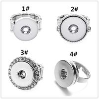 Wholesale NOOSA Snap Charms Adjustable Ring Interchangeable Jewelry mm Snap Button Rings Collocation DIY snap button rings