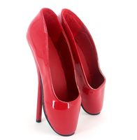 Wholesale DHL Customized Splike High Heel cm Sexy Simple Pumps for Women Man Fetish Bellet Heels SM Play Shiny Patent Plus size