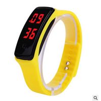 Wholesale 2016 Fashion Sport LED Touch Screen Watch Candy Jelly Silicone Rubber Digital Bracelet Watches Men Women Unisex Sports Wristwatch DHL free