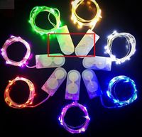 Wholesale 2M LEDs led string CR2032 Battery Operated Micro Mini Light Copper Silver Wire Starry LED Strips For Christmas Halloween Decoration a827