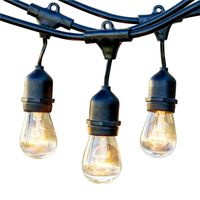 Wholesale 15pcs Bulb String Vintage Style Outdoor String Commercial Patio String Light Incandescent Bulbs Feet Lights E26 Base Light