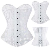 Wholesale Sexy Women Corsets And Bustiers Overbust Steel Boned Hollow Out White Black Corset Top Summer Lingerie Shapewear Corselet TYQ