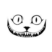 Wholesale New Design Cat Growl Smile Face Halloween Horror Vinyl Car Sticker Window Decoration Decal Jdm