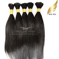 Wholesale 100 Brazilian Hair Bulks Unprocessed Human Hair Inch Natural Color Silky Straight Hair Extensions