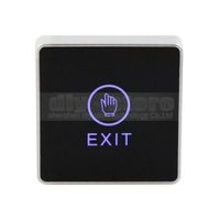 Wholesale DIYSECUR Infrared Contactless Bule Backlight Touch Exit Button Door Release Switch for Access Control
