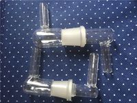 Wholesale 14mm mm L sharp Style Elbow Adapter H2O Waterpipe Adapter Vapor Brothers H2O Adapter Ground Glass mm mm