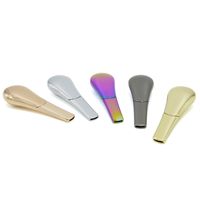 Wholesale Wholesales Zinc alloy Rainbow color rainbow spoon pipe gift box packaging spoon Shape with Cover metal smoking Pipe Gift Box