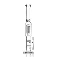Wholesale Glass Water Pipe Double Tree Perc Big Thick Glass Bongs two layer Honeycomb Percolators Bongs Fab Egg Dab Oil Rigs with glass bowl