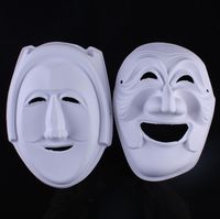 Wholesale Wizard Unpainted White Mask Full Face Environmental Paper Pulp Adult DIY Blank Fine Art Painting Masquerade Party Masks