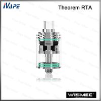 Wholesale 100 Original Wismec Theorem RTA Atomizer Top Filling Tank With Optional Atomizer Tube Airflow Control Ring Brand new Notch Coil