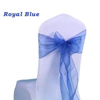 Wholesale 100pc Wedding Chair Bow Sashes Organza Pearl Yarn chair Cover Bow Tie for Wedding Gift Vintage Party Decoration quot X108 quot Sheer Organza Bow