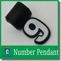 Wholesale new silicone digital Number Pendant for baseball softball necklace
