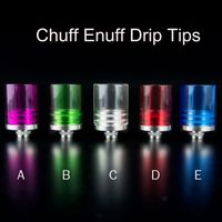 Wholesale Popular pyrex Wide Bore Glass Stainless steel mm Chuff Enuff Drip Tips for Electronic Cigarette Atomizers