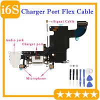 Wholesale 10PCS Charger Charging USB Port Connector Headphone Audio Dock Flex Cable Replacement For iphone s s Plus inch