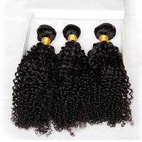 Wholesale 4Pcs Inch Malaysian Kinky Curly Virgin Hair Grade A Unprocessed Malaysian Curly Human Hair Weave Natural Black Thick Soft Extension