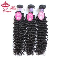 Wholesale Queen Hair Products With Mixed Lengthes Deep Curl Top Quality Virgin Hair Malaysian Extensions Weaves DHL Shipping