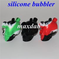 Wholesale Martian Blunt Bubbler hookah Mini Bongs Water Pipes Small Pipe silicone Smoking Bubble