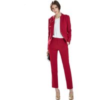 Wholesale New Autumn Bussiness Formal Elegant Women Suit Set Blazers And Pants Office Suits Ladies Pants Suits Trouser Suits