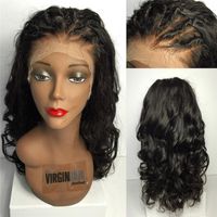 Wholesale New arrival Peruvian human hair wigs Medium cap A high grade lace front full lace wigs