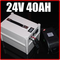 Wholesale 24V AH LiFePO4 Battery with Portable Box W BMS Chargrer RC Solar energy E bike Electric Bicycle Scooter V battery